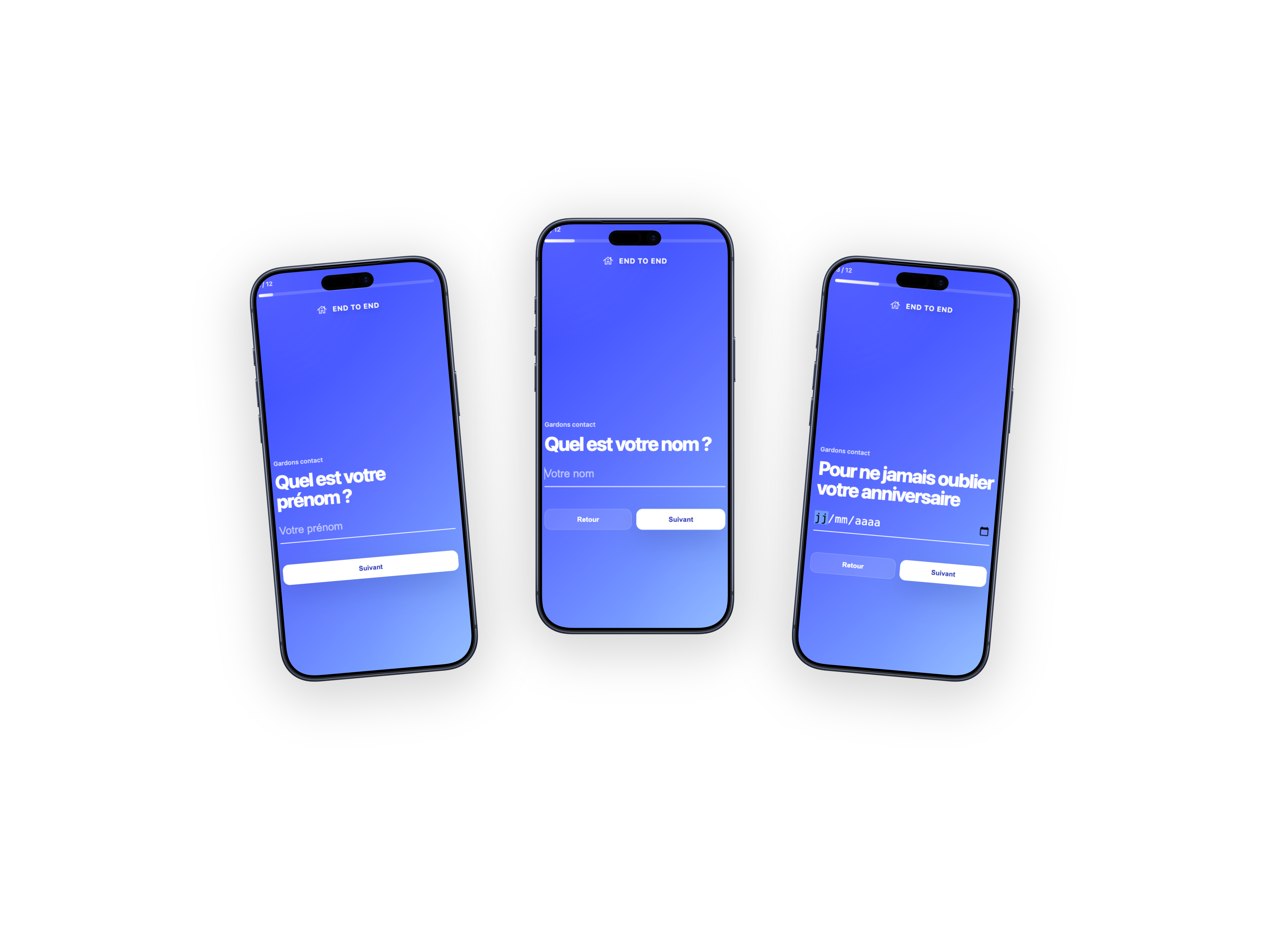 Parcours d’inscription sur mobile EVIS Hub